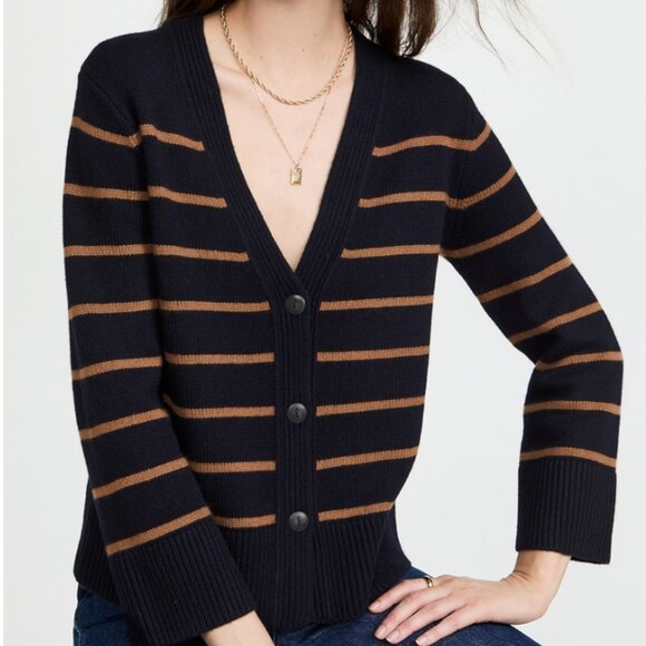 Vince Sweaters - Vince Breton Stripe Cardigan, women's size medium